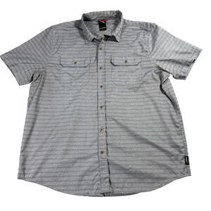 Gerry Shirt Mens XL Gray Button Short Sleeve Outdoor Utility Workwear Shirt Plus